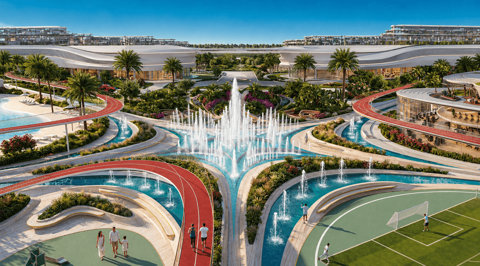 Central Park & Green Corridors at Greenz by Danube