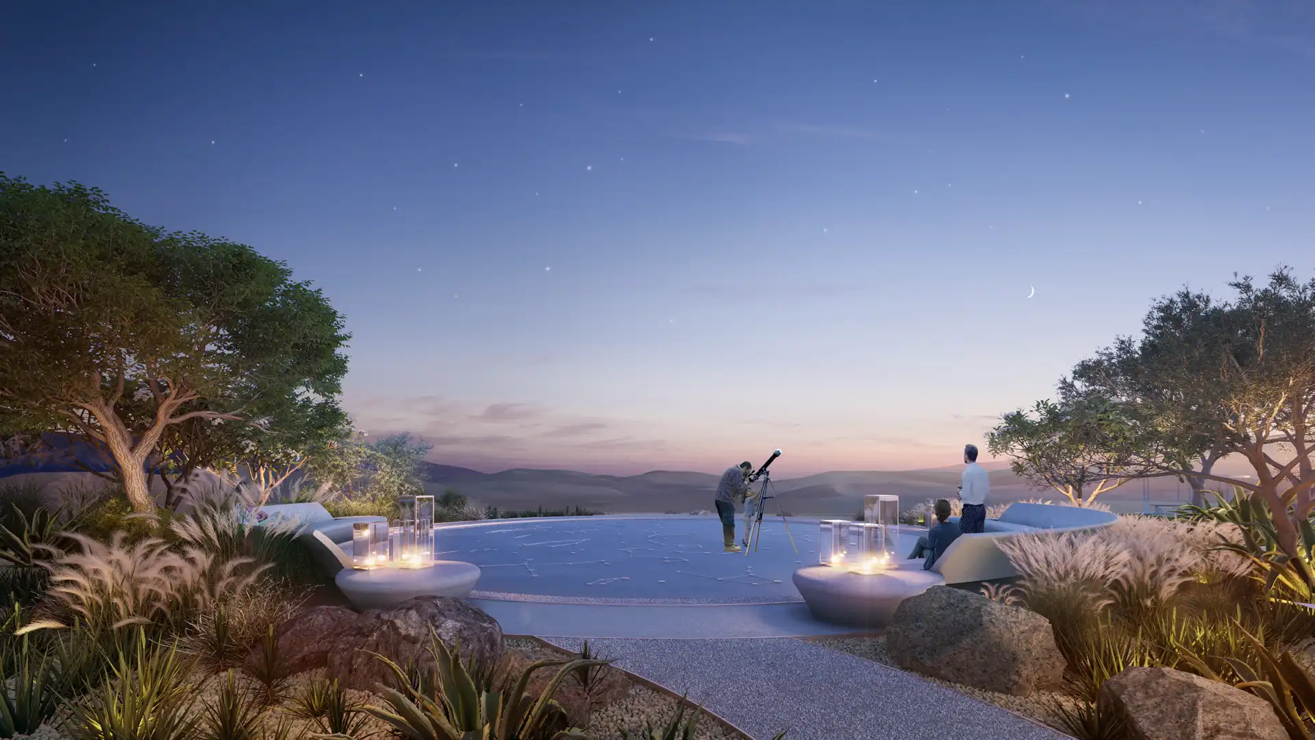 Infinity pool and outdoor relaxation area