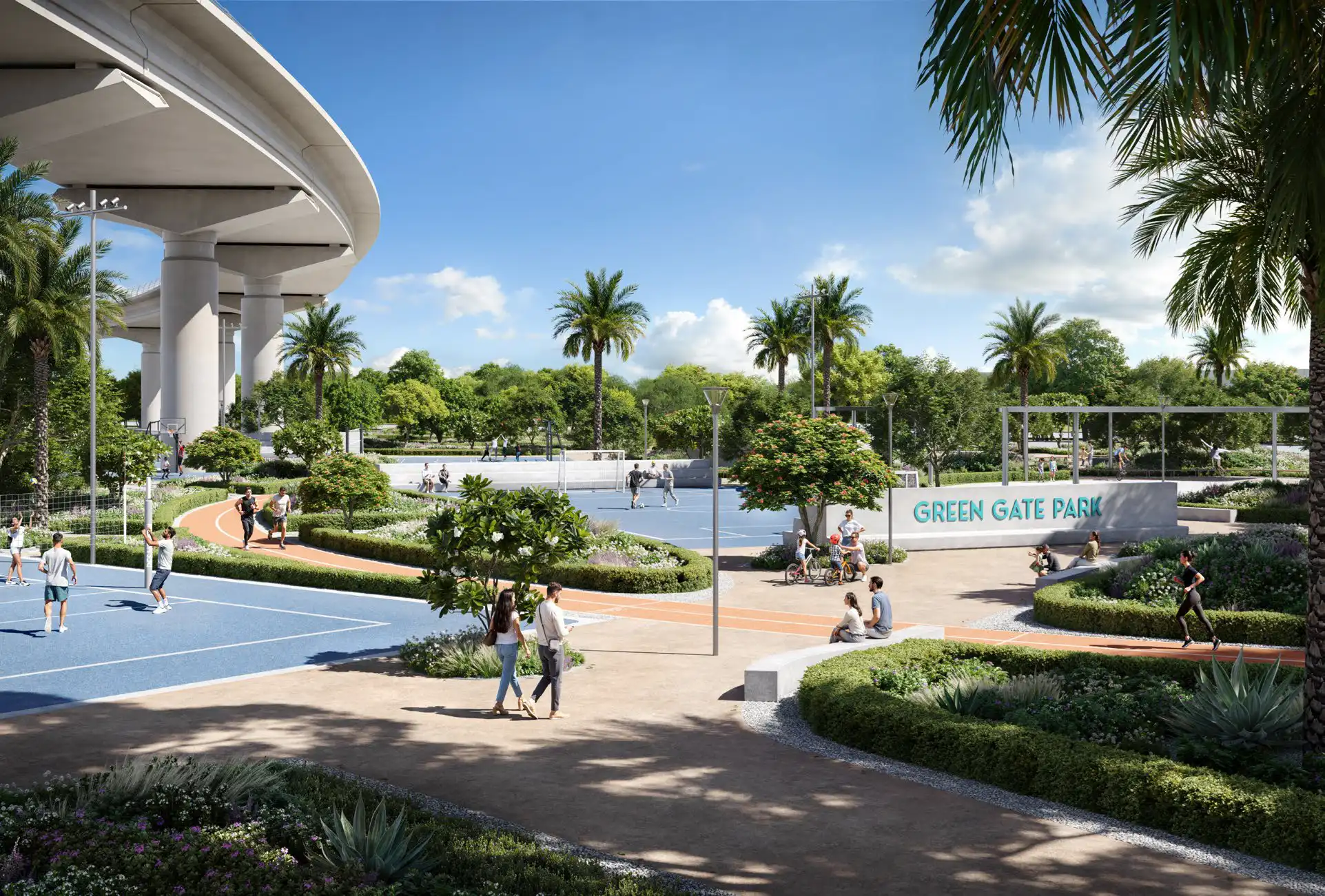 Sky gardens and outdoor relaxation areas