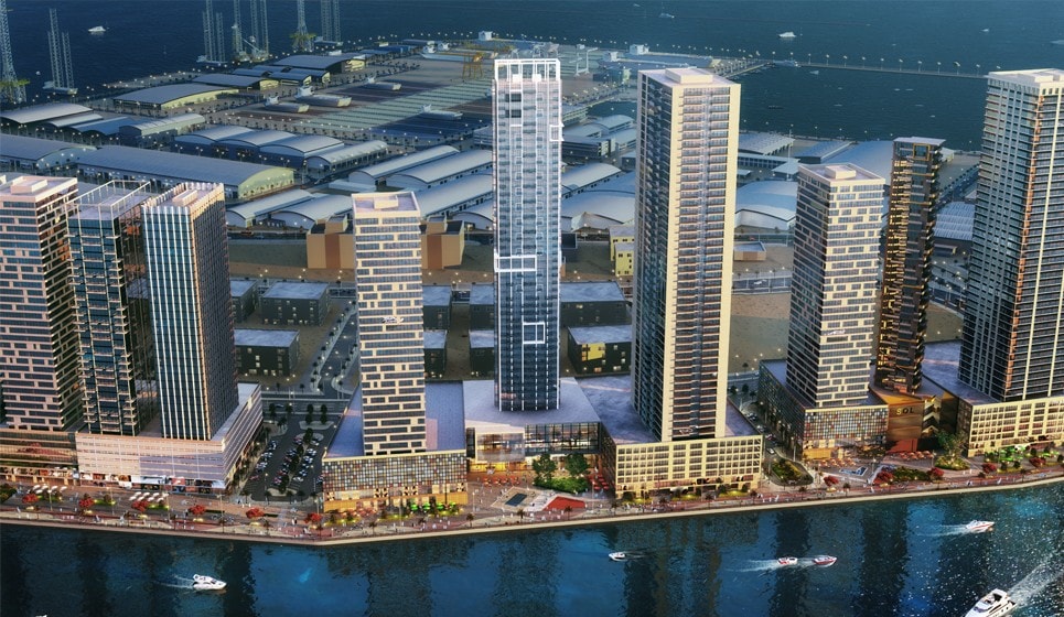 Dubai Maritime City waterfront and Dubai Creek