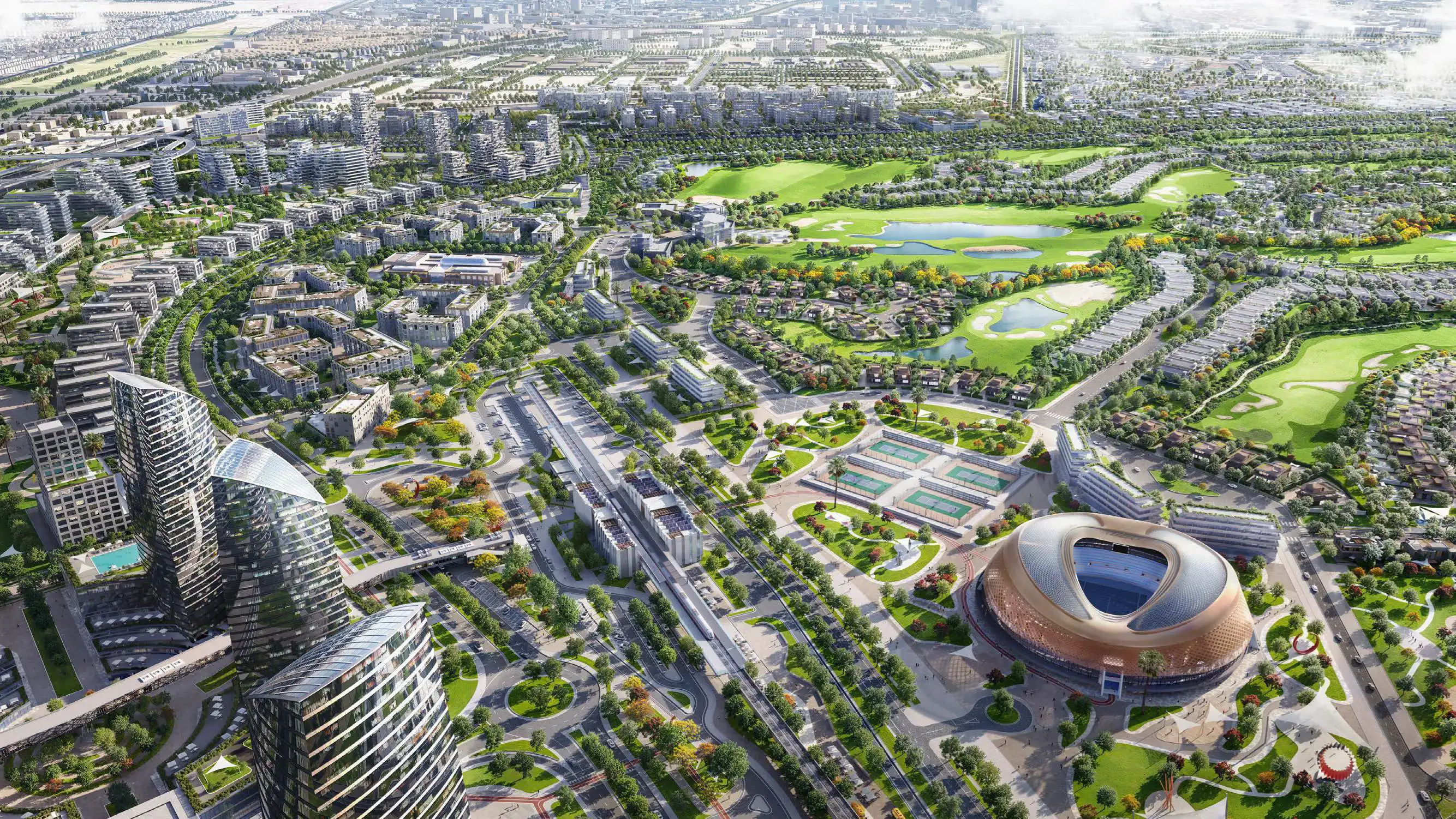 Jumeirah Golf Estates Dubai golf community by Wasl Properties