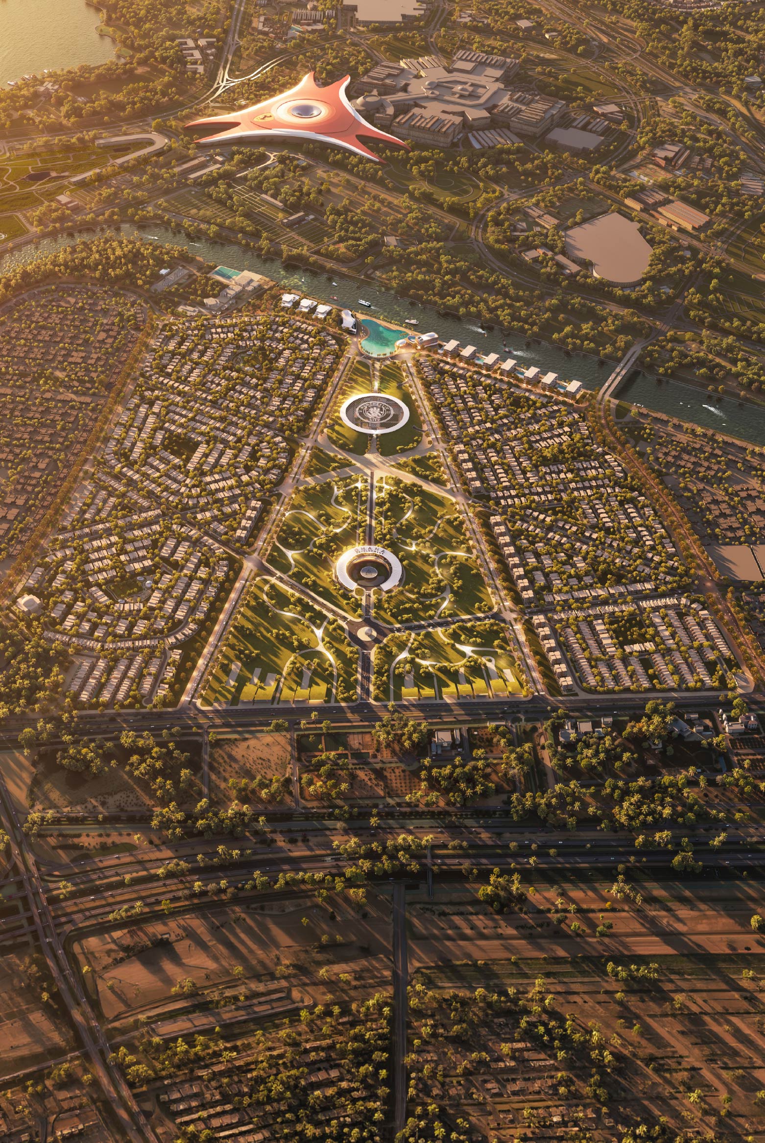 Manchester City Yas Residences by Ohana waterfront community on Yas Canal, Yas Island Abu Dhabi